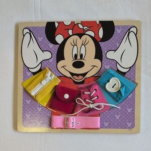 melissa & doug x disney minnie mouse wooden basic skills puzzle board age 3 YRS+